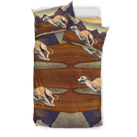 Whippet Dog Racing Print Bedding Sets