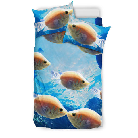 Lovely Kissing Gourami Fish Print Bedding Set