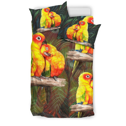 Sun Conure (Sun Parakeet) Bird Print Bedding Set