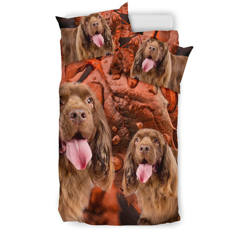 Cute Sussex Spaniel Print Bedding Set