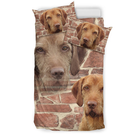 Cute Wirehaired Vizsla Dog Print Bedding Set