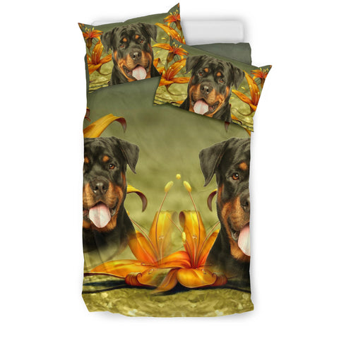 Cute Rottweiler Dog Print Bedding Set