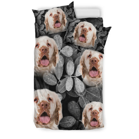 Cute Clumber Spaniel Dog Print Bedding Set