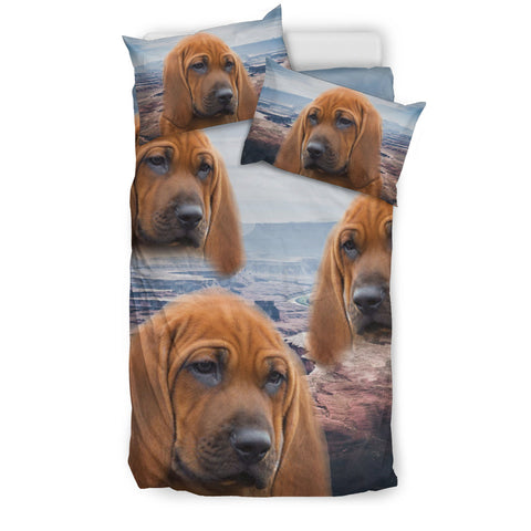 Redbone Coonhound Dog Print Bedding Set