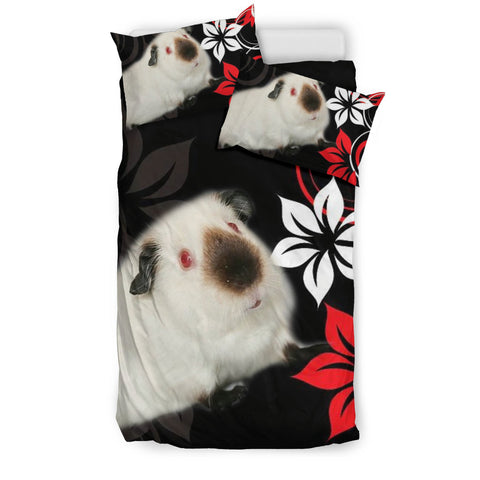 Cute Himalayan guinea pig Print On Black Bedding Sets