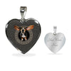Amazing Basset Hound Dog Print Heart Pendant Luxury Necklace