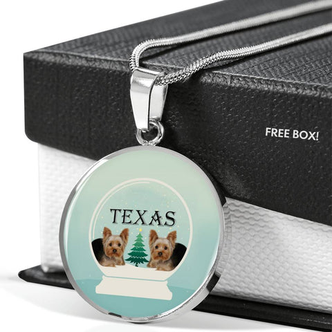 Yorkshire Terrier (Yorkie) Texas Print Luxury Necklace