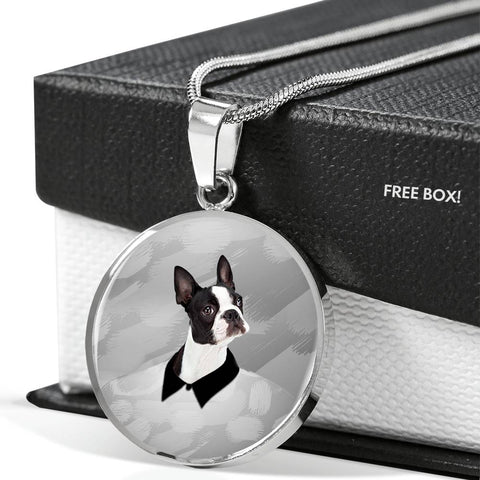 Boston Terrier Print Luxury Necklace
