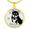 Shiba Inu Dog Print Luxury Necklace