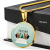 Yorkshire Terrier (Yorkie) Texas Print Luxury Necklace