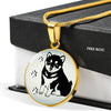 Shiba Inu Dog Print Luxury Necklace