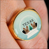 Yorkshire Terrier (Yorkie) Texas Print Signet Ring