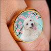 Poodle Dog Print Signet Ring