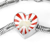 American Eskimo Dog Print Heart Charm Steel Bracelet
