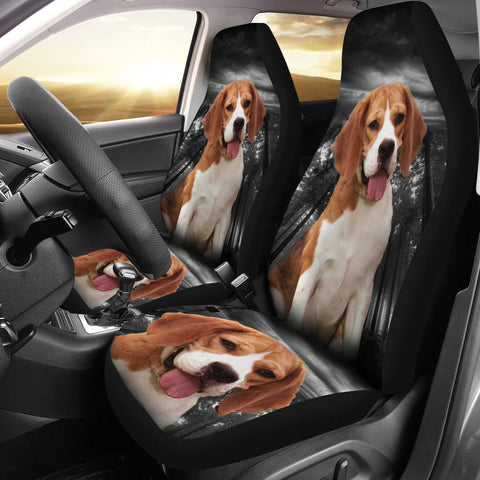 Cute Beagle Dog Print Car Seat Covers