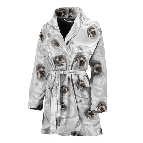 Mastiff Poodle Dog Print Women's Bath Robe