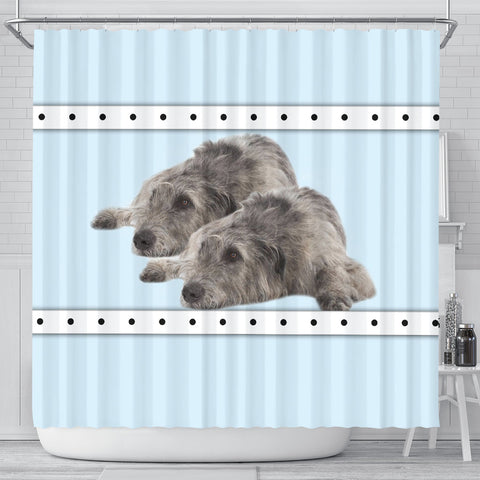 Irish Wolfhound Dog Print Shower Curtain