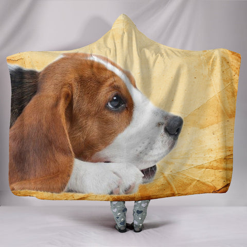 Cute Beagle Print Hooded Blanket