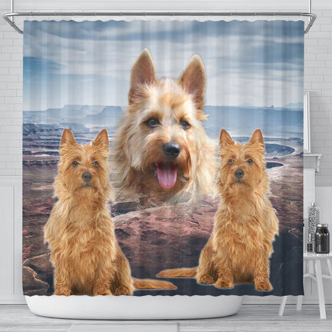 Lovely Australian Terrier Print Shower Curtains