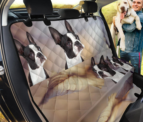 Cute Boston Terrier Print Pet Seat Covers