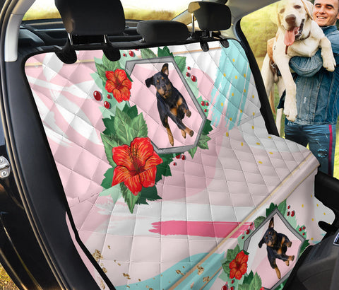 Rottweiler Floral Print Pet Seat Covers