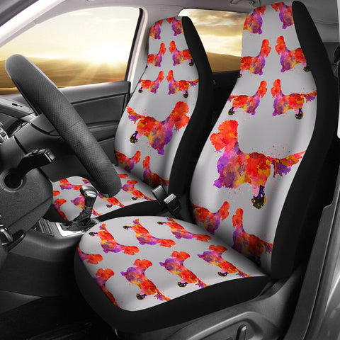 Dandie Dinmont Terrier Dog Pattern Print Car Seat Covers