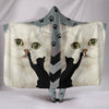 Persian Cat Print Hooded Blanket