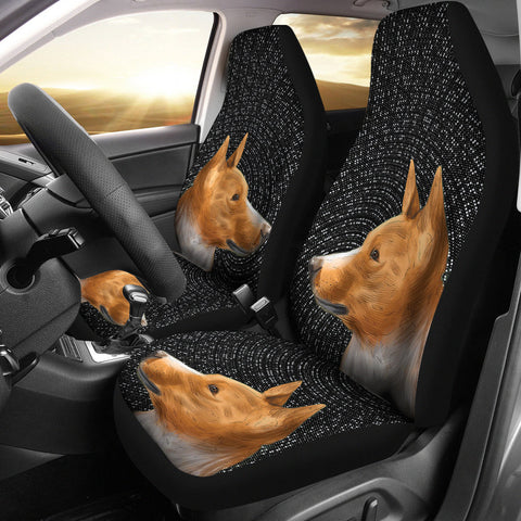 Cute Basenji Dog Print Car Seat Covers