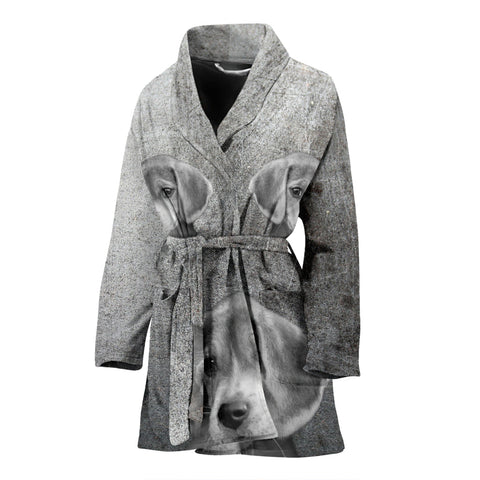 Cute Beagle Print Women's Bath Robe