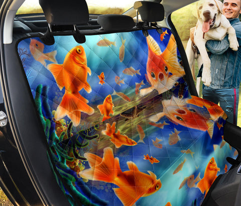 Gold Fish Print Pet Seat Covers