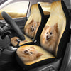 Cute Pomeranian Dog Print Car Seat Covers