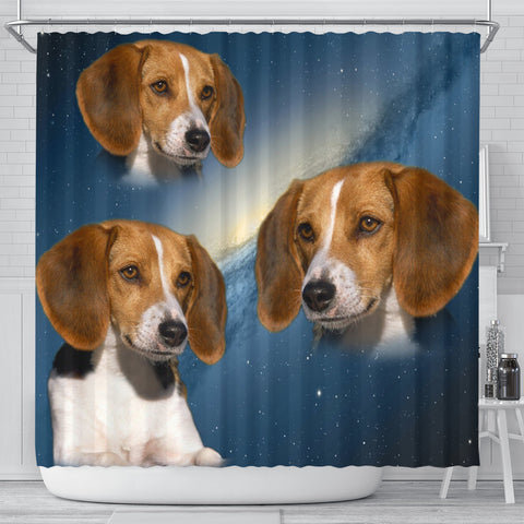 American Foxhound Print Shower Curtains