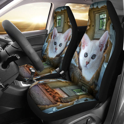 Cute Burmilla Cat Print Car Seat Covers