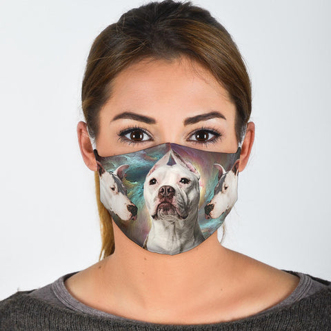Lovely Pit Bull Terrier Print Face Mask