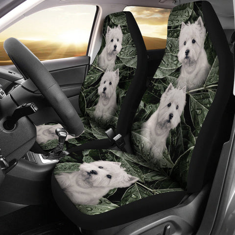 Cute West Highland White Terrier Print Car Seat Covers