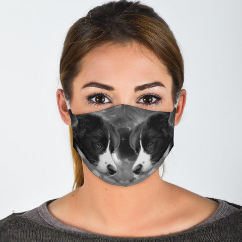 Cute Border Collie Print Face Mask