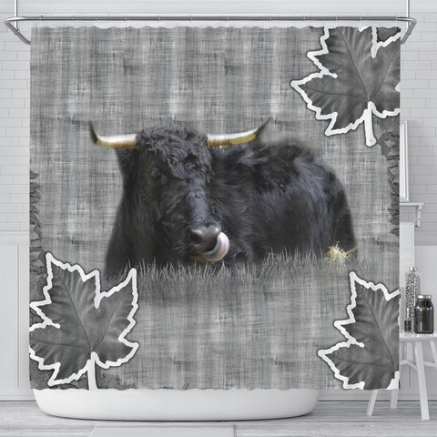 Welsh Black cattle (Cow) Print Shower Curtain