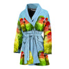 Peach Faced (Rosy Faced) Love Bird Print Women's Bath Robe