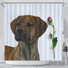 Plott Hound Dog Print Shower Curtain