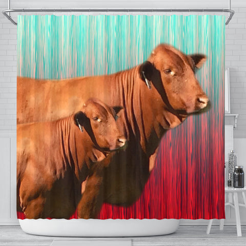 Beefmaster Cattle (Cow) Print Shower Curtain