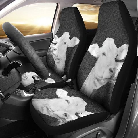 Brown Swiss cattle (Cow) Print Car Seat Covers