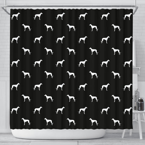 Amazing Whippet Dog Pattern Print Shower Curtains