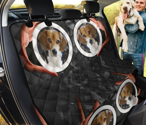 Beagle In Circle Print Pet Seat Covers