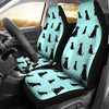 Black Labrador Pattern Print Car Seat Covers