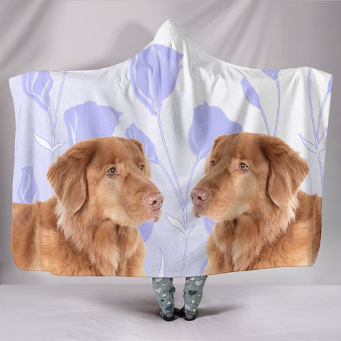 Cute Nova Scotia Duck Tolling Retriever Print Hooded Blanket