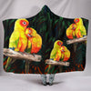 Sun Conure Parrot Print Hooded Blanket