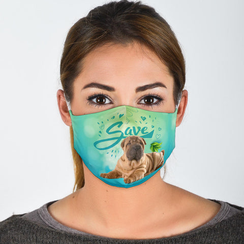 Shar Pei Dog Save Print Face Mask