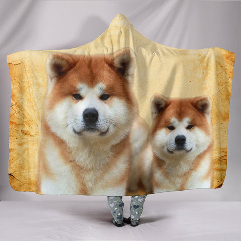 Lovely Aktia Dog Print Hooded Blanket