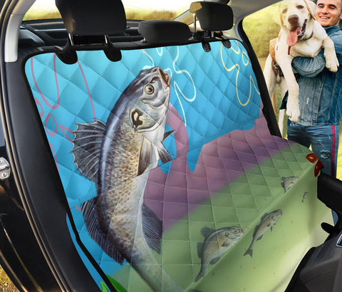 European Bass Fish Print Pet Seat Covers