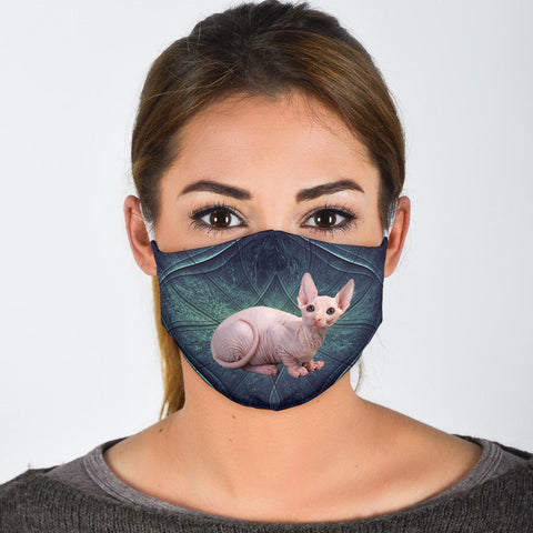 Cute Sphynx Cat Print Face Mask